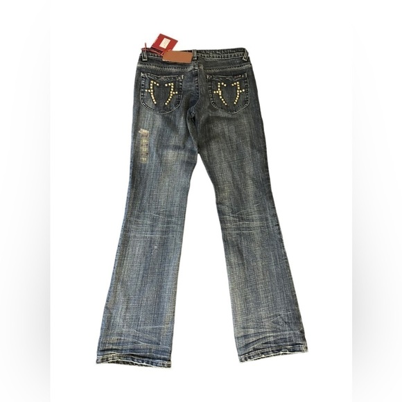 Seven7 Stud Double 7 Bootcut Women's Jean Bonanza Blue ~ NWT ~ Size: 32 - Picture 2 of 14